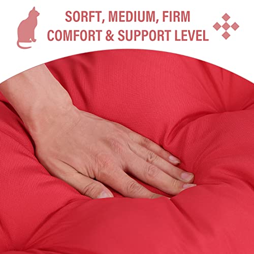 Tiita Outdoor/Indoor Bench Cushion Waterproof Memory Foam Bench Cushion Durable Patio Bench Seat Pads Non-Slip Piano Bench Cushions Resistant Long Chair Cushion (36X14 Inch, Red) #TOP7