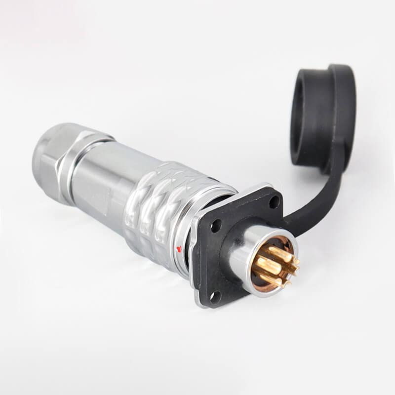 SF12 6 Pin Plug+Socket Waterproof 4-Hole Flange Metal Aviation Quick Push-Pull Circular Industrial