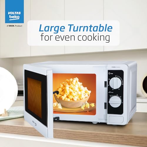 Image of Voltas Beko, A Tata Product 20L, 700W smart solo Microwave oven (MS20MPW10, White | with Anti bacterial Inner Cavity and Large Turntable)