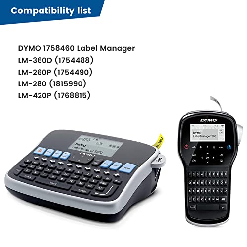 Molshine (6.6Ft Cable) 12V Ac Dc Adapter Compatible Dymo 1758460 Labelmanager 260P Lm-260P (1754490) 280 Lm-280 (1815990) 360D Lm-360D (1754488) 420P Lm-420P (1768815) Power Supply Rapid Charger #TOP5