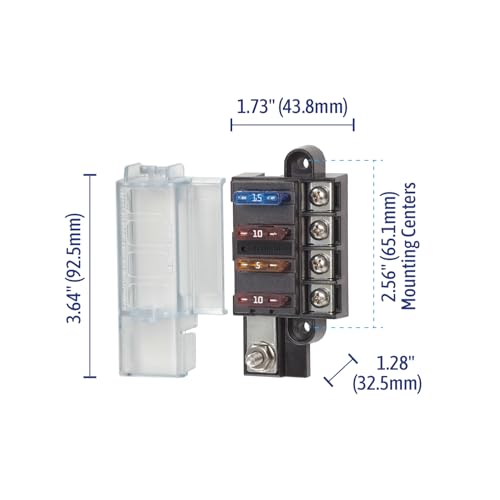 Fuse Block Blue Sea Systems 4 circuits protège efficacement vos installations électroniques