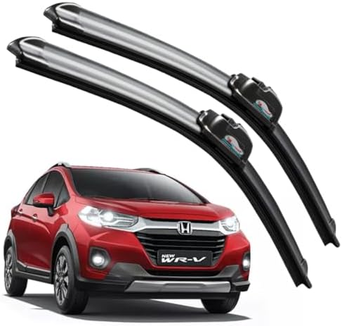 CARNYX Frameless Windshield Wiper Blades, Front Car Wipers Set of 2, Noise-Free, Durable Performance Compatible with (WR-V (Model : 2015-2020) (D-24,P-14))