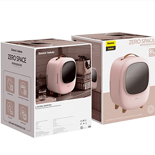 Mini nevera pequeña para cosméticos hogar coche estudiante dormitorio rosa 3