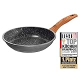 Der Easy-Clean-Effekt erlaubt es in den meisten Fällen, die Pfanne durch einfaches Auswischen mit einem nassen Tuch zu reinigen, natürlich ist die Pfanne auch spülmaschinengeeignet.