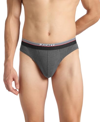 Image of Jockey US49 Men Super Combed Cotton Solid Brief with Ultrasoft Waistband