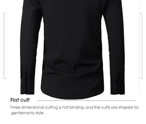 Camisa Social Masculina Manga Longa Camisa Slim Social Manga Manga Comprida Camisa Casual Elegante M