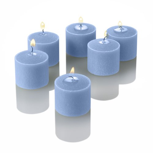 Richland Set of 72 Eastland Square Votive Holders & 72 Light Blue Unscented Votive Candles