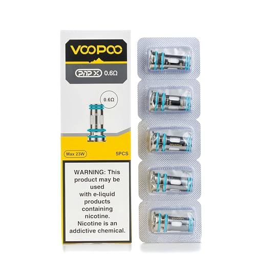 Voopoo PNP X Coils [0.6ohm | 18W-23W] 5 Pack - RDL & MTL Vaping Mesh Coils Leakage Proof No Nicotine