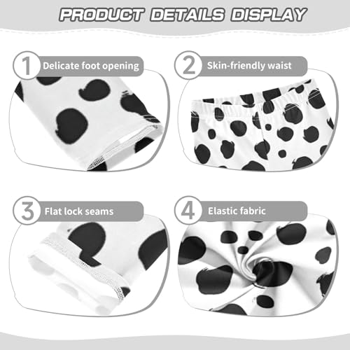 Dalmatians Dog Spots Pattern Printed Girls Leggings Casual Skinny Pants Dance Yoga Pants for Kids Running Party3