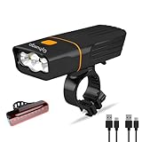 Gyhuego Bicycle Lights Front and Rear USB...