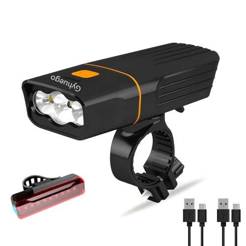 Gyhuego Bicycle Lights Front and Rear USB...