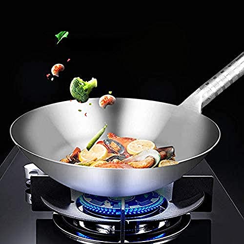Wok grande de acero inoxidable 430, 36 cm miniatura 7