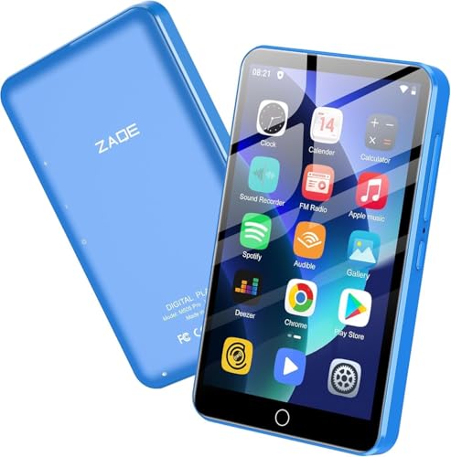 MP3 Player with Bluetooth and WiFi, 80GB Storage& Android OS, 4' Touch Screen Spotify Music&Video Player, Built-in Speaker, FM Radio, MP4 Player for Kids