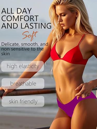 Seamless Underwear for Women No Show Panties for Ladies Sexy Bikini Hipster Low Rise Briefs Hi Cut Comfortable Soft 6 Pack3