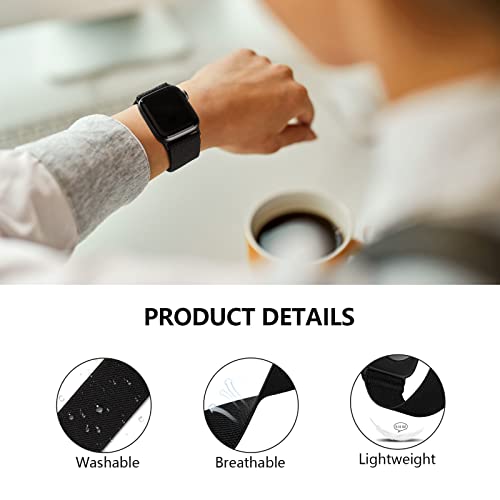 Image of 4 Pack Stretchy Solo Loop Compatible with Apple Watch Bands 38mm 40mm 41mm 42mm 44mm 45mm 46mm 49mm Women Men, Sport Nylon Elastic Straps Wristbands for iWatch Series 11 10 9 8 7 6 5 4 11 Ultra /SE 3 2