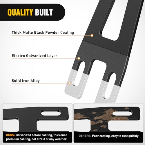 Image of Nilight Front Lower Hidden Bumper Mounting Brackets for 20inch Straight LED Light Bar Compatible with 2009-2018 Dodge Ram 2500 3500