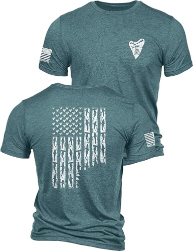 Amazon.com: Nine Line Shark Flag T-Shirt, Patriotic American Flag