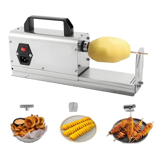 Cortadora Eléctrica de Papas en Espiral 3 en 1 Acero Inoxidable