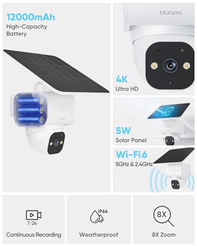 blurams 4K Ultra Security Cameras Wireless Outdoor with 5W Solar Powered - image 2