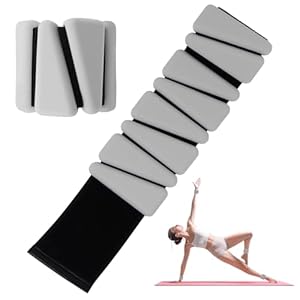Wrist Weights Set of 2, Adjustable Silicone Workout Weights for Women and Men, Wearable Ankle/Wrist Weights Suitable for Yoga, Dance, Pilates, Pool Exercises and Jogging, 2lb
