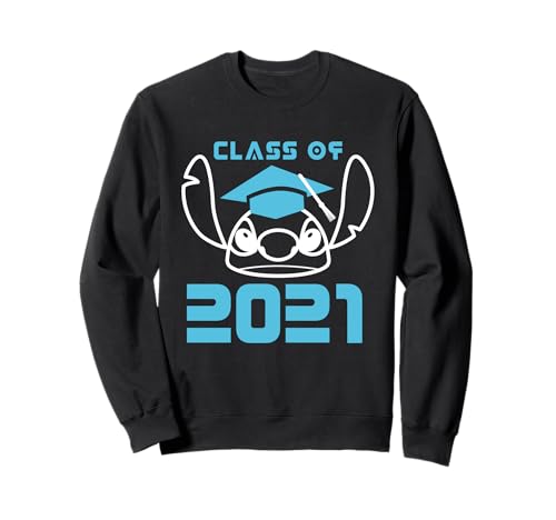 Sweatshirt Stitch Class of 2021 vêtement Disney coton col rond