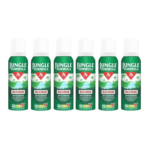 Jungle Formula Maximum Spray Powerful Insect Repellent Long Lasting Protection Deet Based Formula Suitable for Various Environment Dermatologically Tested (Pack of 6)