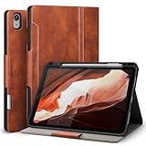 Antbox Case for iPad Air 11-inch M3 (2025) / M2 (2024), iPad Air 5th/4th Generation 10.9'' Vegan Leather with Pencil Holder Typing Angle Auto Sleep/Wake Muti-Stand (Brown)