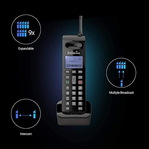 Engenius Freestyl 2, Extreme Long Range, Expandable Up To (9) Handsets, 900 Mhz, Analog Cordless Phone With 2-Way Radio For Broadcast/Intercom, Coverage Up To 100,000 Sq Ft, Built-In Rssi Tools… #TOP2