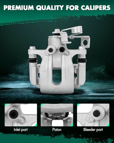 Image of SCITOO 19B6455 Rear Left Disc Brake Caliper Assembly w /Bracket For Hyundai For Elantra 2011-2016,For Hyundai For Elantra Coupe 2013-2014