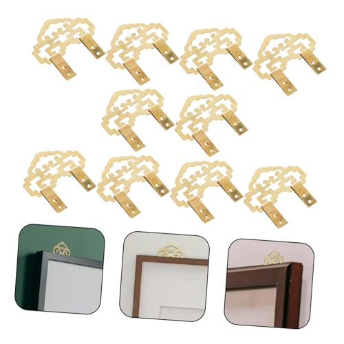 Image of Veemoon 10 Pairs Picture Frame Hanging Hardware Heavy Duty Metal Hooks for Wall