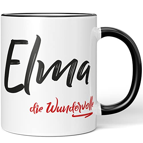 JUNIWORDS Tasse, Elma, die Wundervolle, Schwarz (5229901)