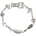 Hair Dresser Salon Stylist Beautician Charm Bracelet 7" Silver Tone with Magnetic Clasp