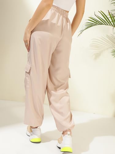 Image of KOTTY Women's High Rise Relaxed || Straight || Joggers Fit Cargo's for Pants || Trousers