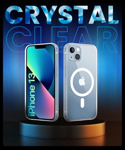 Image of WOW IMAGINE Ultra-Hybrid Back Case Cover for iPhone 13 | Compatible with MagSafe | Drop and Camera Protection | Clear Crystal Back | Shock Proof Mobile Back Case for iPhone 13 (PC+TPU, Transparent)