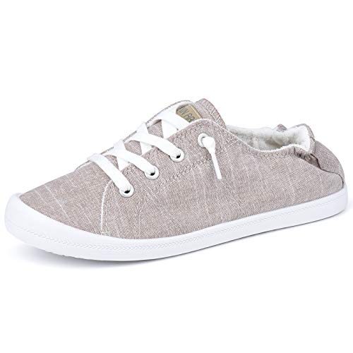 Image of JENN ARDOR Women's Low Top Canvas Slip On Sneaker Comfort Casual Shoes Walking Flats