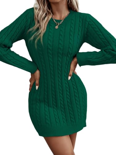 YIQ8 Women's Sweater Dress Long Sleeve Crewneck...