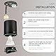 Gleonlux LED Deckenspot Aufbauspot Schwarz Dimmbar, Aufbaustrahler Schwenkbar mit GU10 Fassung, LED Spots 230V 5W CCT 3000K/4000K/6000K, Aufputz Spots Deckenstrahler aus Aluminium Downlight 4 Stück