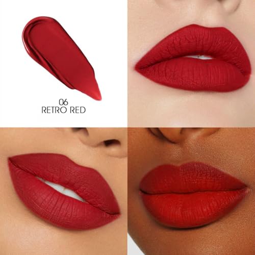 Image of Colors Queen Totally Matte Liquid Lipstick | Intense Color Payoff, Lightweight & Comfortable, One Swipe Application | Long Lasting, Non Transfer Liquid Lipstick for Women (06 - Retro Red, 7.5g)
