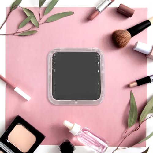 Compact Travel Small Magnifying Mirror - Snowflakes Pocket Mirror -1x/15x Magnification Cosmetic Mirrors Handheld Portable for Travel and Purses (Black) - Image 6