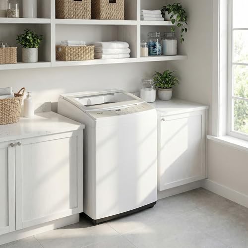 Image of Panda 2.0 Cu. Ft. Portable Washing Machine, Fully Automatic Compact Top Load Washer 15.6 LBS Load Volume for Apartment and Household, 6 Wash Cycles, Transparent Lid, LED Display