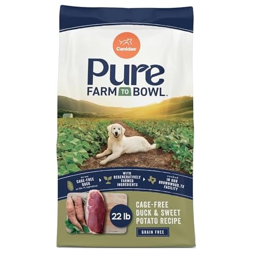 Canidae Pure Farm to Bowl Cage-free Duck & Sweet Potato, Adult, Grain-Free Dry Dog Food, 22lb