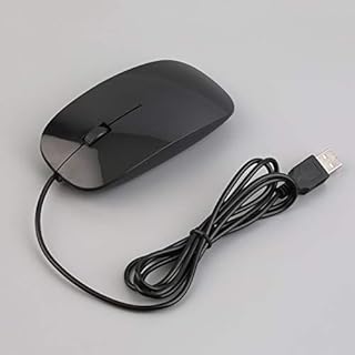 Sophisticated Optical Engine 2.4GHz 3D 1200dpi Wired Optical Mouse Ultra Slim 4 Colors Mice USB for PC Laptop - Black