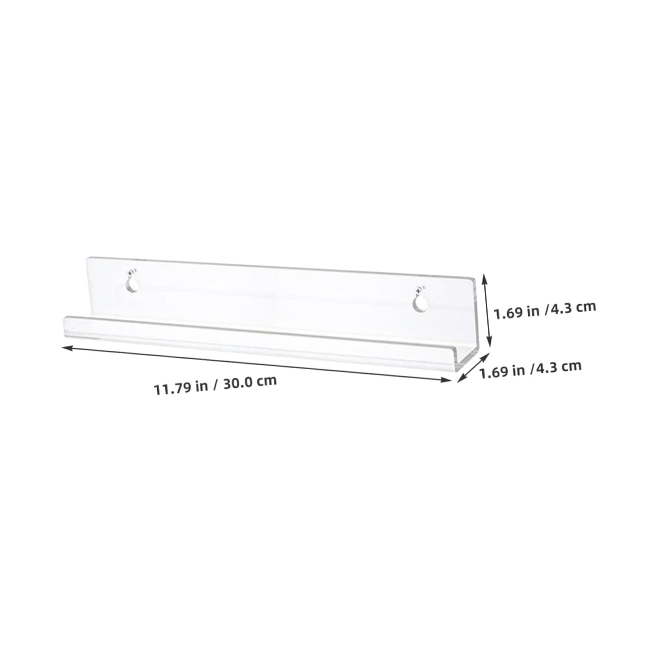OUNONA 8pezzi Mensole in Acrilico Trasparenti per Dischi in Vinile, Supporto da Parete per Album, Floating Shelf per Organizzazione e Display