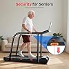 Yesoul Walking Treadmill with Long Handles for Seniors, Treadmills for Home 300 lbs Capacity, Recovery Fitness Exercise Machine with Stable and Safe Structural Design, Large LED Display for Elderly