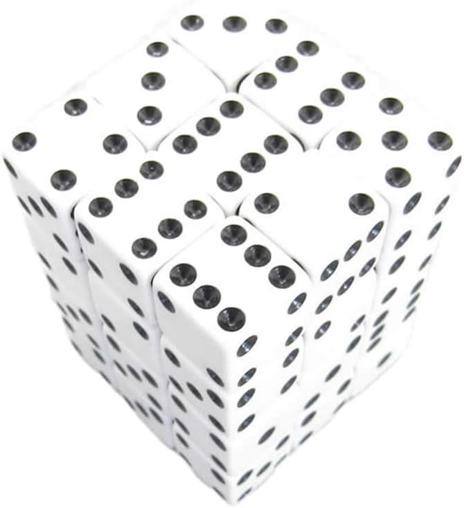 Koplow Games Opaque White 6 Sided 12mm Dice 36 Each in BoxQ