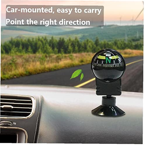Brújula bola compacta para auto negra miniatura 6