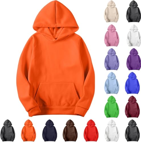 Hoodies for Men Pullover,Oversized Long Sleeve Fleece Hooded Sweatshirt Lightweight Casual Fall Winter Hoodies