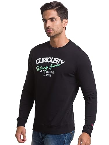 Image of Being Human Forest Green Regular Fit Men's Sweatshirt Clothing
