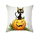 OIJN 1 federa per cuscino per Halloween, motivo zucca, colore mostrato nell'immagine