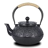 Cast Iron Teapot, Fusbuds Tetsubin Japanese Tea Kettle with Stainless Steel Infuser, Cast Iron Tea...